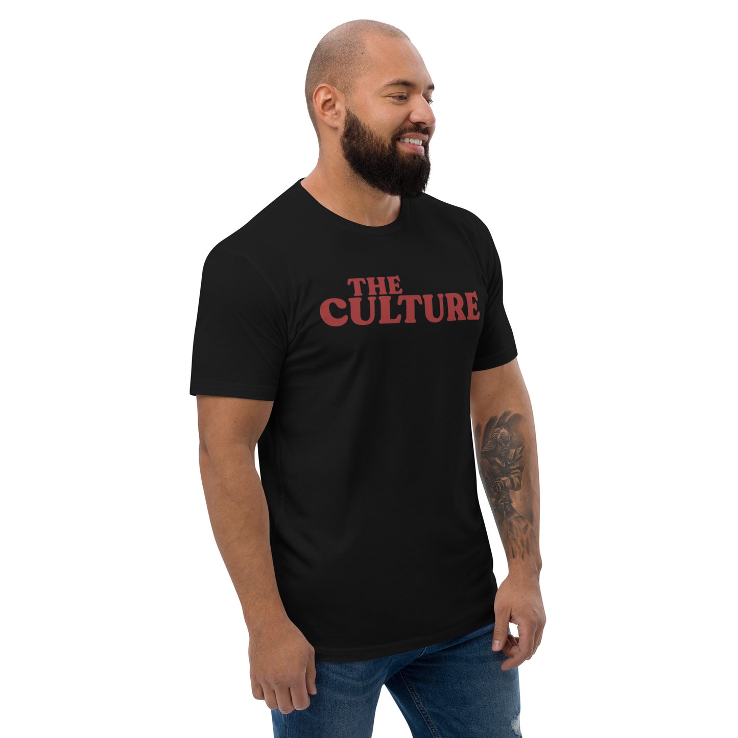 CULTURE SHORT SLEEVE BLACK FITTED TSHIRT