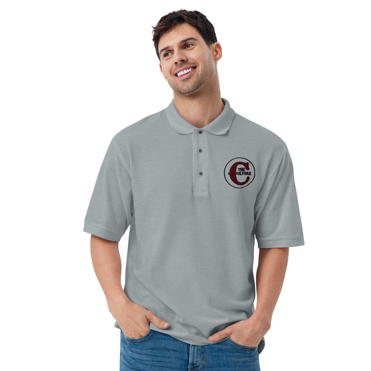 CULTURE "THE GREY C LOGO" PREMIUM LIGHT POLO