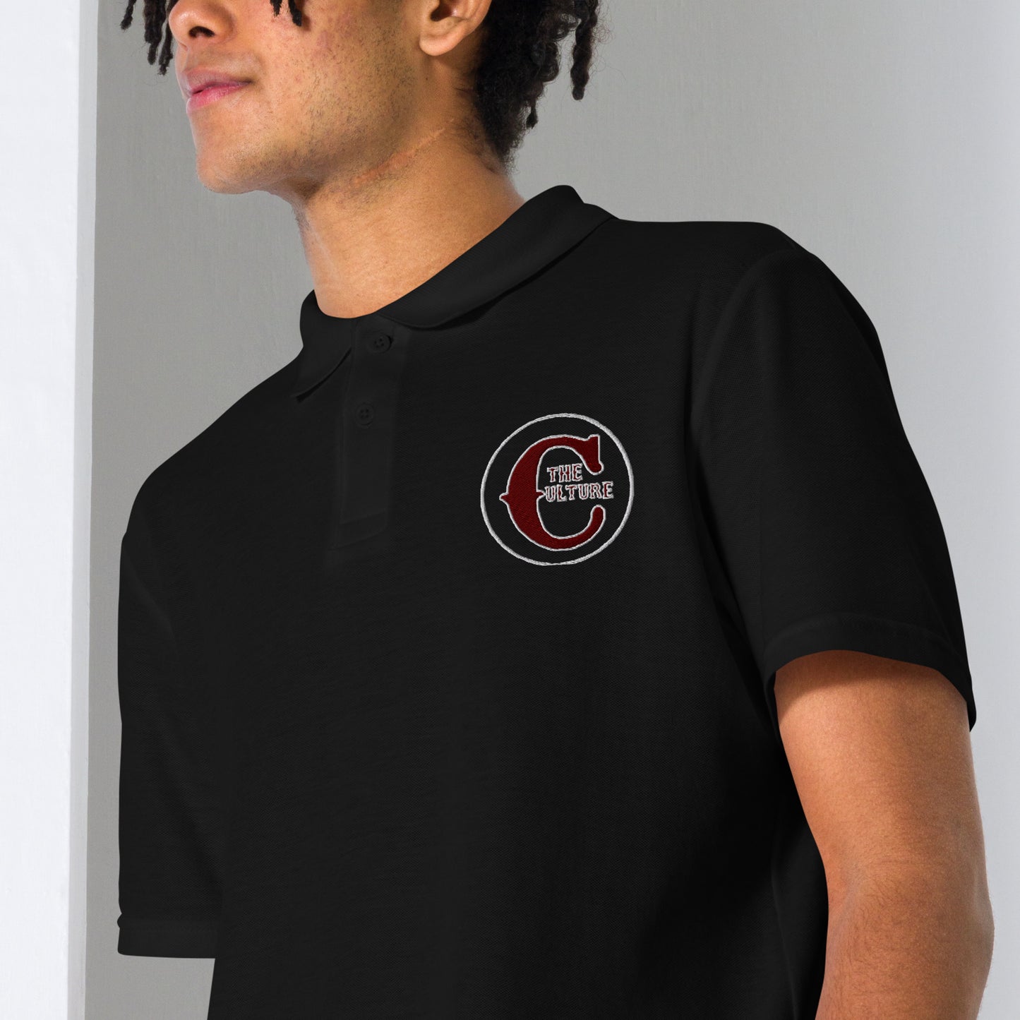 CULTURE "C LOGO BLACK PIQUE" HEAVY POLO